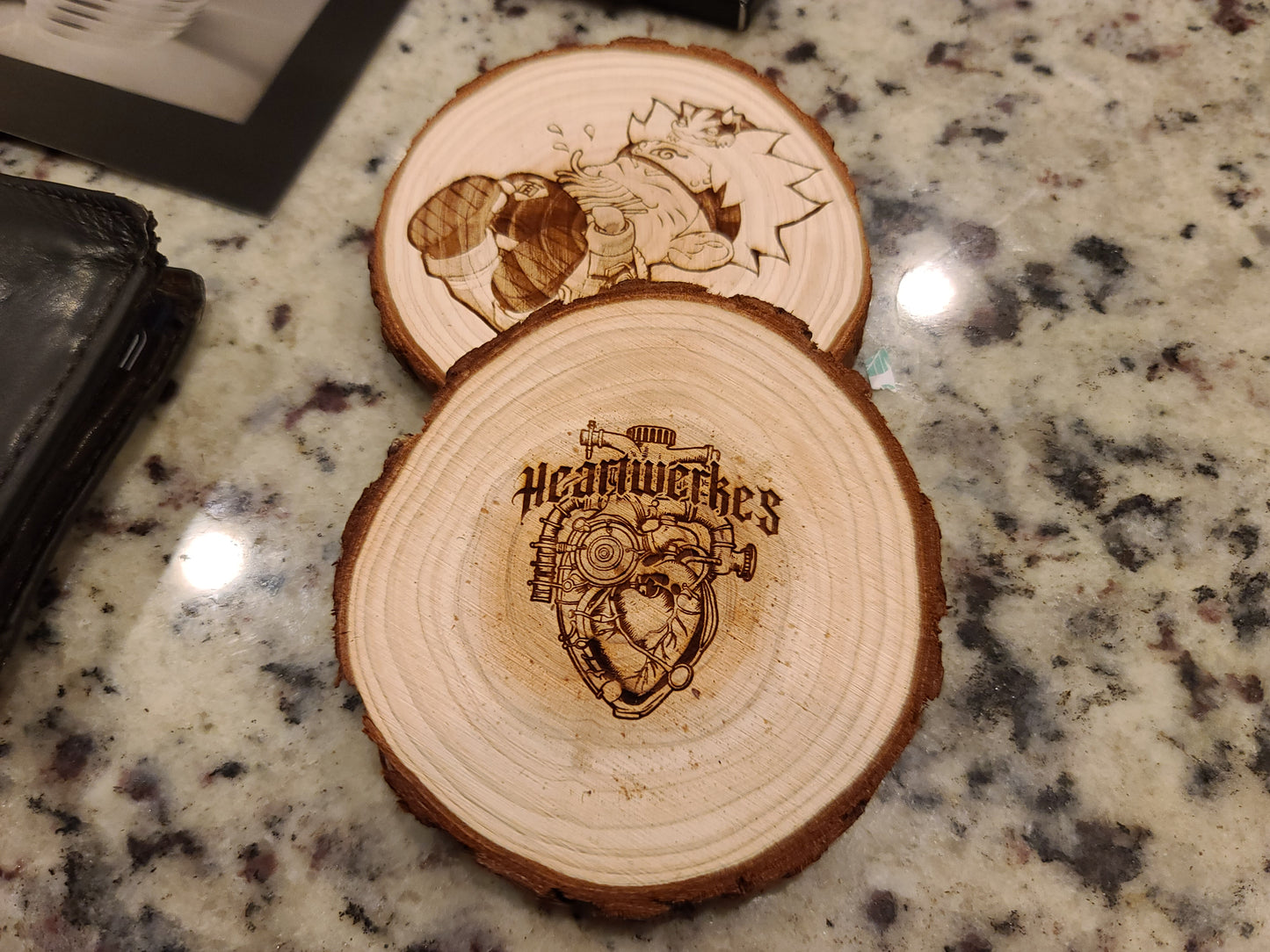 Custom Wooden Coasters (4 Pack) - Multiple Designs